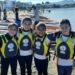 Prueba de piragüismo escolar en la playa de s’Arenal. Club Nàutic Sant Antoni.