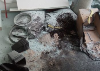 Imagen de archivo de los efectos de un incendio en otra vivienda. Bomberos Ibiza.