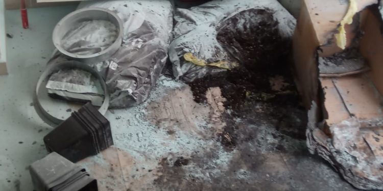 Imagen de archivo de los efectos de un incendio en otra vivienda. Bomberos Ibiza.