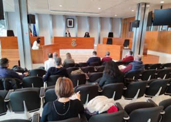 Imagen de archivo del salón de plenos del Consell Insular de Eivissa. Cedida por CIE.