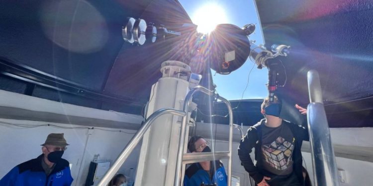 Una de las imágenes de la jornada de observación facilitadas por la AAE.