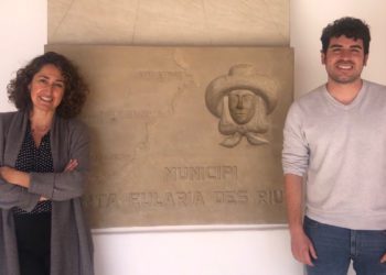 Los concejales de Unidas Podemos en Santa Eulària, Marta Maicas y Óscar Rodríguez. Foto: UP.