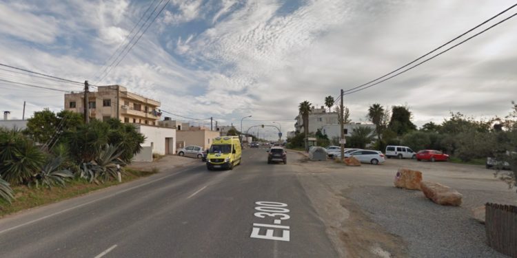 Imagen de la carretera que atraviesa Ca na Negreta. Google Maps.