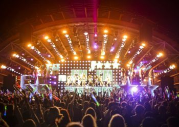 David Guetta en el escenario de Ushuaïa Ibiza.