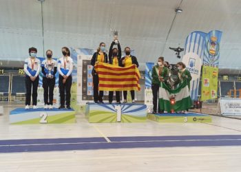 Imagen de uno de los podios logrados por los arqueros insulares