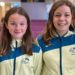 Las nadadoras Marta Bonet y Jimena García en una imagen cedida por el Club Náutico Santa Eulàlia.