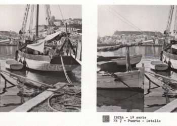 Detall del port de Vila en una fotografia estereoscòpica Rellev (Primera sèrie, núm. 7)