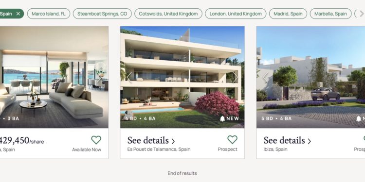 Imagen de viviendas ofertadas por Pacaso en Ibiza.