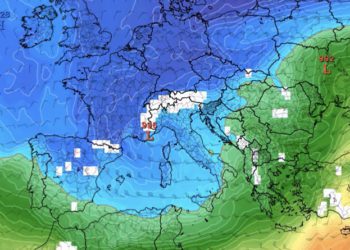 Imagen de la lengua de frío que ha compartido hoy Miquel Salamanca en una proyección de bajada de temperaturas.