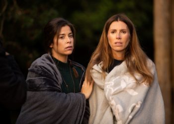 Bárbara Hermosilla y Ana Vide en un momento del rodaje. Foto Cintia Sarría