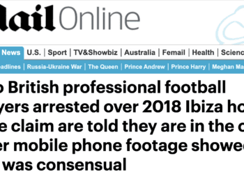 Titular del periódico Daily Mail, que ha dado a conocer la noticia.