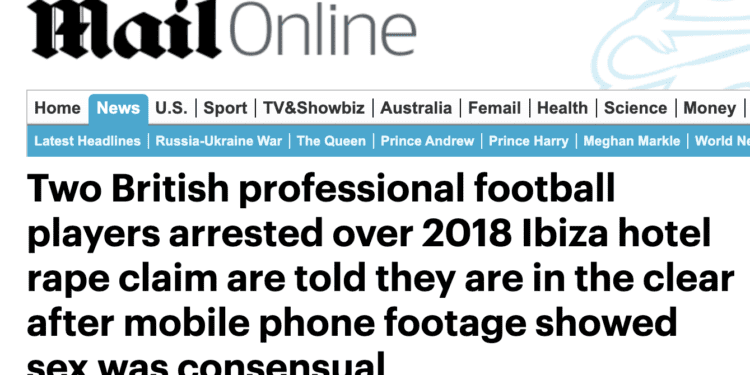 Titular del periódico Daily Mail, que ha dado a conocer la noticia.