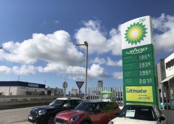 Una gasolinera de Ibiza el pasado 9 de marzo. Foto L.F.A