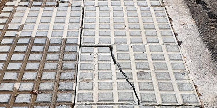 Imagen del lugar exacto donde se produjo la caída tomada esta misma mañana