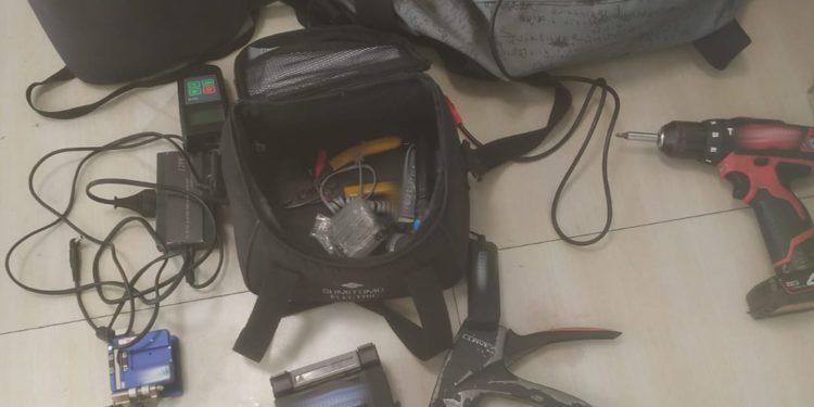 Material recuperado por la Policía Nacional procedente del robo a la furgoneta