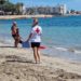 Imagen de las pruebas realizadas hoy en la playa de es Riu. Ayuntamiento de Santa Eulària.