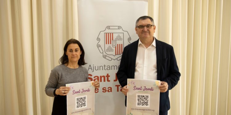 L'alcalde Ángel Luis Guerrero i la regidora Cristina Ribas. Ajuntament de Sant Josep.
