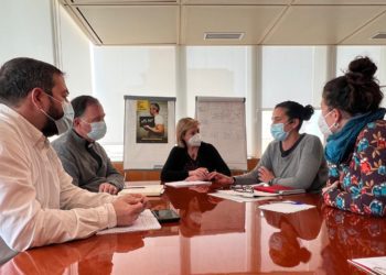 Una reunión reciente en el Consell con los asistentes llevando mascarilla