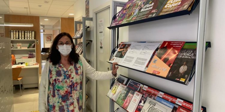 Consuelo López en la sede del sindicato CCOO de Ibiza. Foto: Toni Escandell.