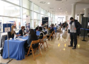Imagen de la feria de empleo de Sant Antoni durante este jueves. Ayuntamiento de Sant Antoni.