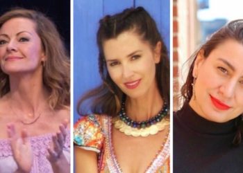 Tita Planells, Ana Vide y Carmen Vidal, de izquierda a derecha.