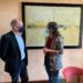 Gloria Santiago, vicepresidenta del Parlament y diputada de Unidas Podemos con Jaume Carot, rector de la UIB. Imagen UP