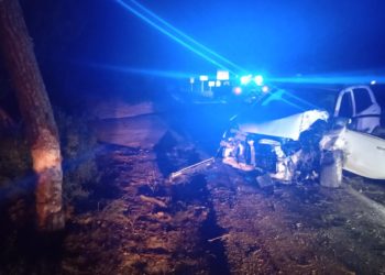 Imagen del vehículo accidentado. Foto: Bombers del Consell Formentera.