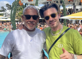 Wayne Lineker y Jack Grealish en Sant Antoni. Imagen de Instagram W. Lineker