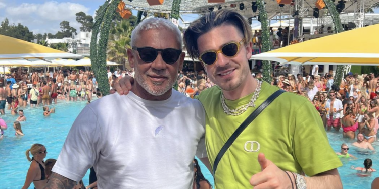 Wayne Lineker y Jack Grealish en Sant Antoni. Imagen de Instagram W. Lineker