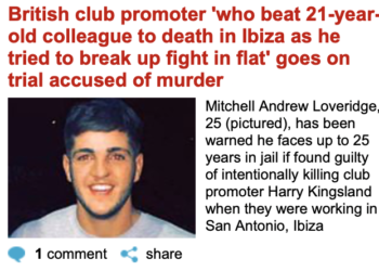 Así titula hoy el Daily Mail el inicio del juicio en Ibiza.