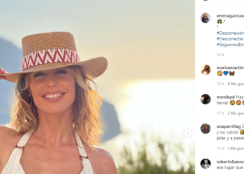 Emma García en Ibiza en una imagen que ha compartido en sus redes.