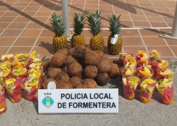 Fruta decomisada en Formentera.