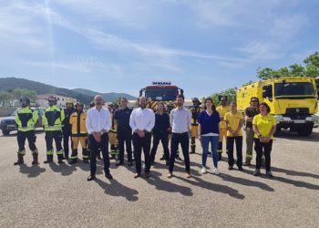 Presentación de los efectivos este lunes en sa Coma, Ibiza. CAIB.