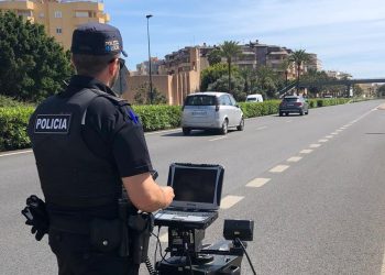 Control de velocidad en el tramo de vía que será cedido al consistorio de Ibiza.