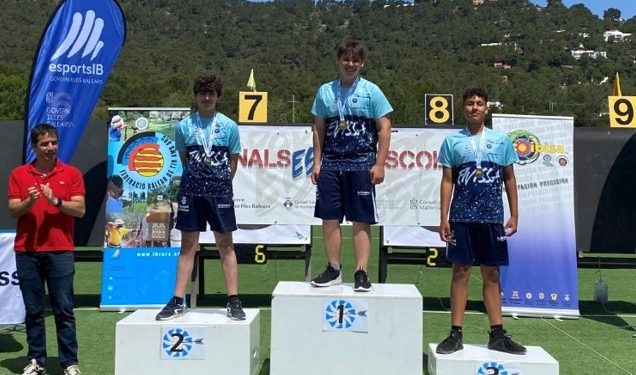 Podio de la categoría infantil masculina del provincial