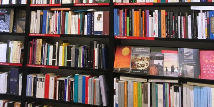 Estantería con libros. Foto: Noudiari.