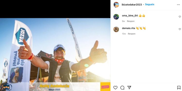 Imagen del piloto en su perfil de Instagram.