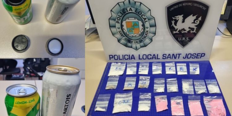 Imagen del material incautado. Policía Local de Sant Josep.