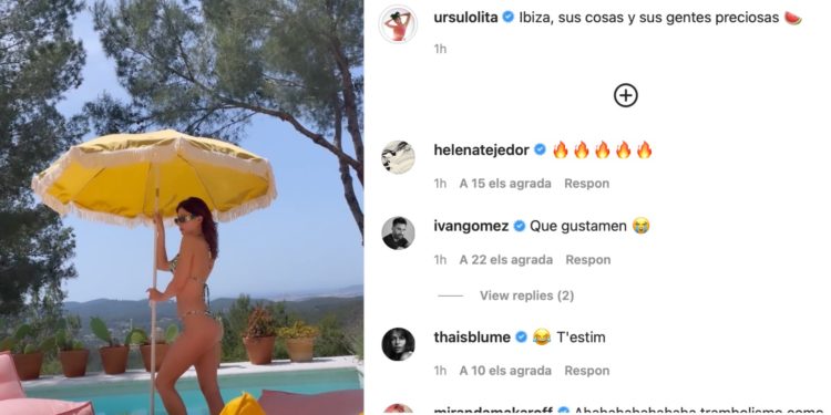 Post de la actriz en Instagram.