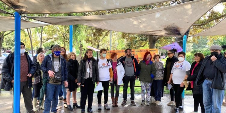 Imagen de archivo de una protesta por la pensiones en Ibiza.