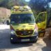 Imagen de una ambulancia en Cala Salada, Sant Antoni (Ibiza).