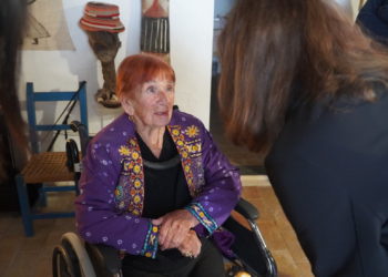 Echarri cuando recibió la vista de la presidenta del Govern en su casa de Formentera