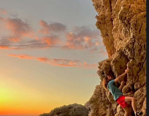 Jared Leto practicando psicobloc en Ibiza. Instagram Jared Leto.