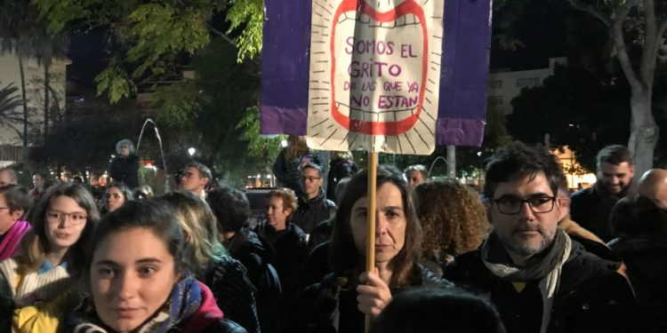 Manifestación contra la violencia machista en Ibiza