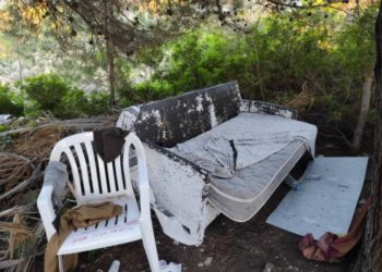 Acampada ilegal. Ayuntamiento de Santa Eulària.