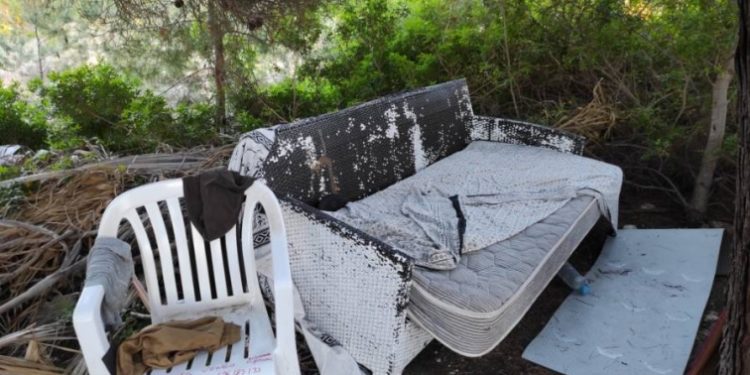 Acampada ilegal. Ayuntamiento de Santa Eulària.