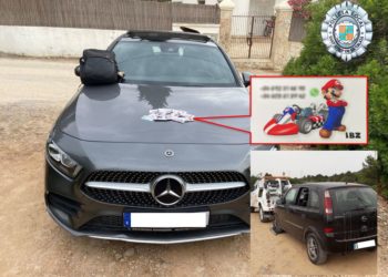 Taxi pirata inmovilizado por la Policía Local de Sant Josep.