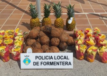 Imatge d'arxiu de fruites decomissades enguany a Formentera. CIF.