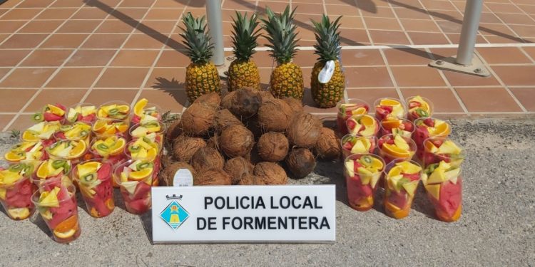 Imatge d'arxiu de fruites decomissades enguany a Formentera. CIF.