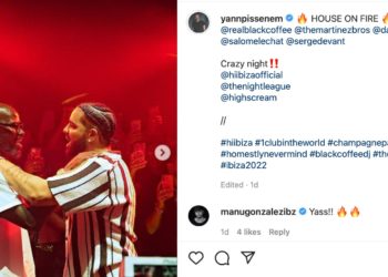 Publicación en Instagram de la fiesta en la que estuvo Drake.